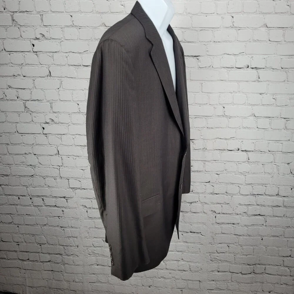 Jos A Bank Brown 100% Wool Gordon Signature Gold Notch Blazer Sport Coat 46R